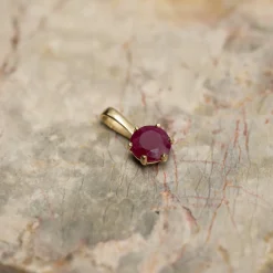 SOLEY RUBY SOLID GOLD PENDANT