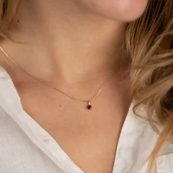 SOLEY RUBY SOLID GOLD PENDANT