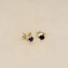 SOLEY SAPPHIRE SOLID GOLD STUD EARRING