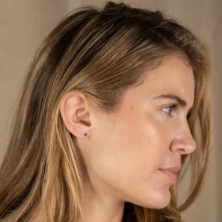 SOLEY SAPPHIRE SOLID GOLD STUD EARRING