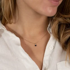SOLEY SAPPHIRE SOLID GOLD PENDANT