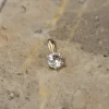 SOLEY WHITE TOPAZ SOLID GOLD PENDANT