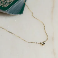 SOLITAIRE BEZEL DIAMOND NECKLACE - 0.1ct - YG