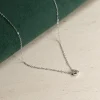 SOLITAIRE BEZEL DIAMOND NECKLACE - 0.25ct - WG