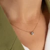 SOLITAIRE BEZEL DIAMOND NECKLACE - 0.5ct - YG