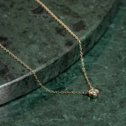 SOLITAIRE BEZEL DIAMOND NECKLACE - 0.25ct - YG
