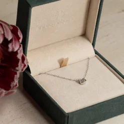 SOLITAIRE BEZEL DIAMOND NECKLACE - 0.5ct - WG