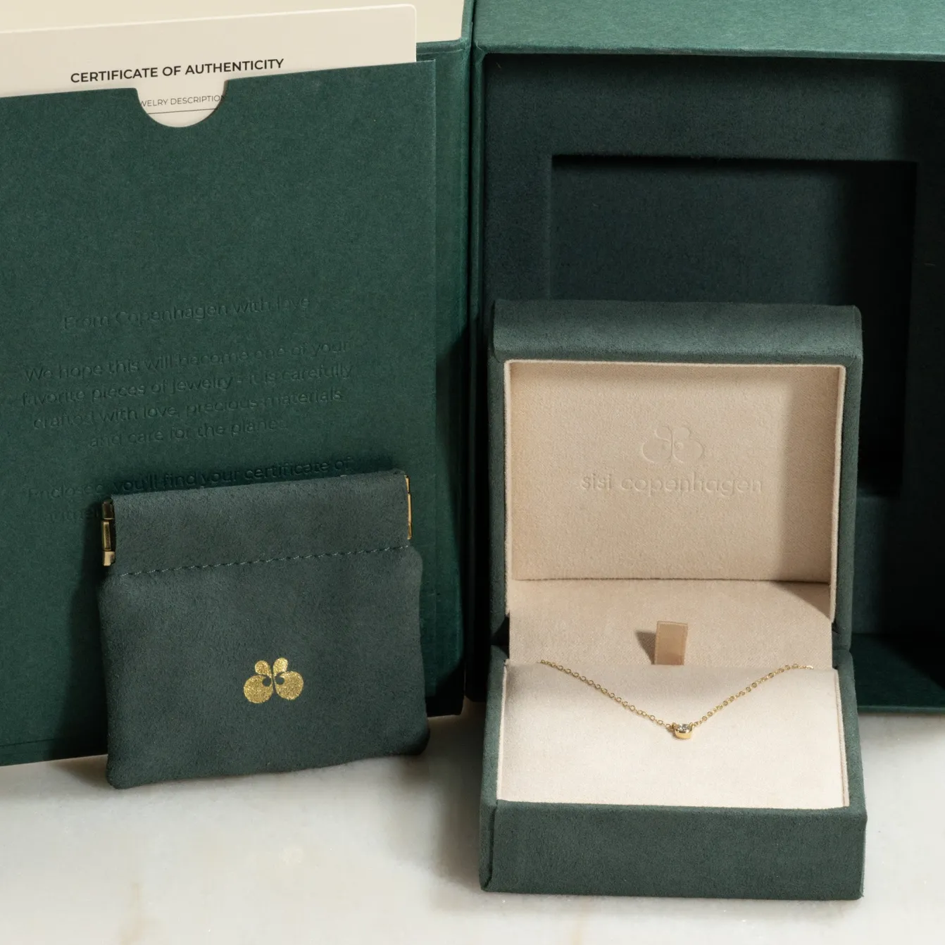 SOLITAIRE BEZEL DIAMOND NECKLACE - 0.1ct - YG