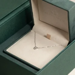 SOLITAIRE BEZEL DIAMOND NECKLACE - 0.25ct - WG