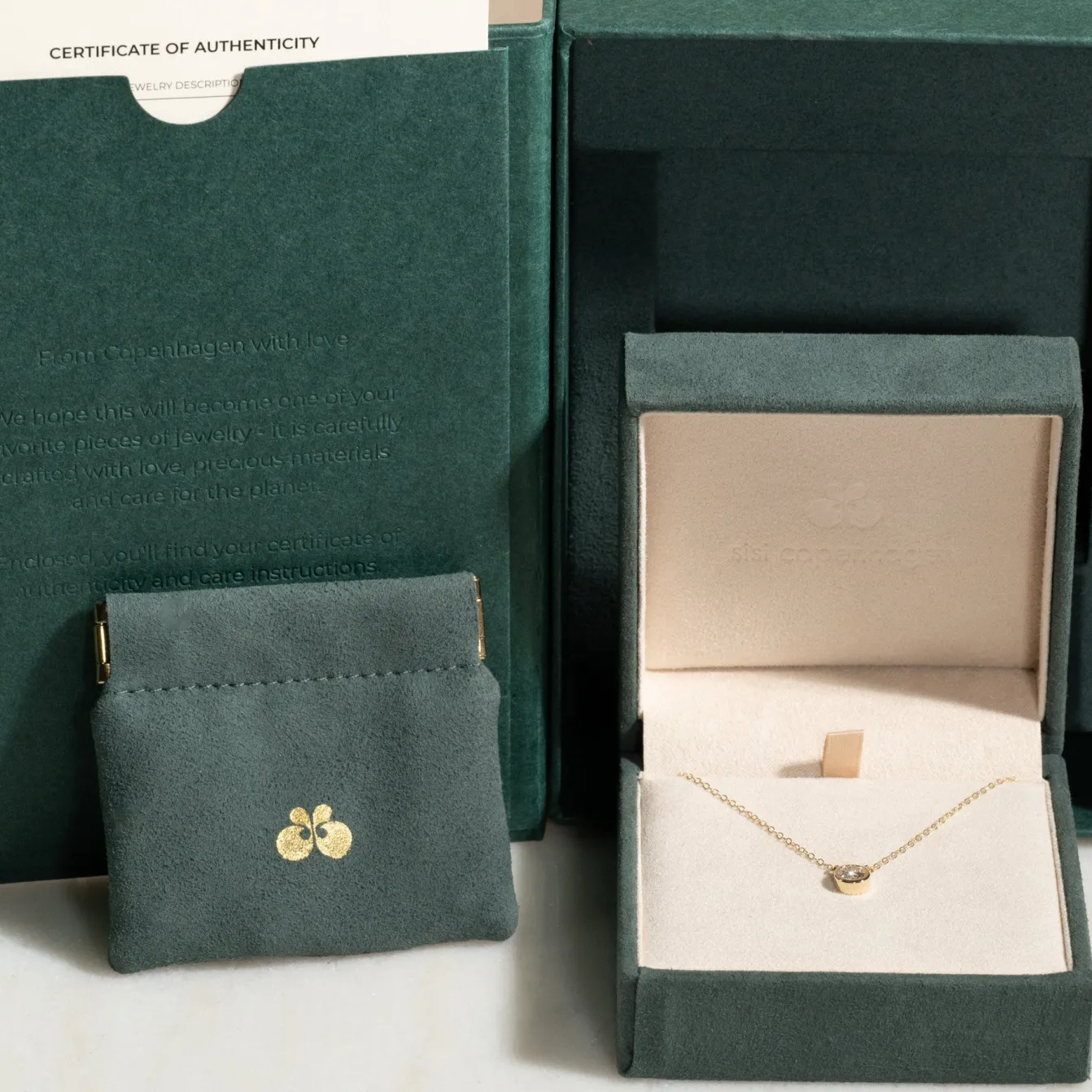 SOLITAIRE BEZEL DIAMOND NECKLACE - 0.5ct - YG