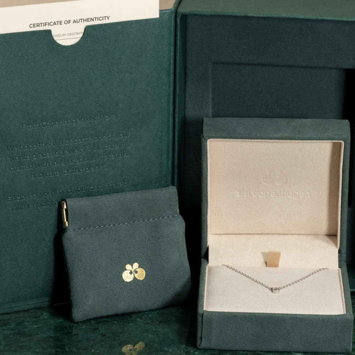 SOLITAIRE BEZEL DIAMOND NECKLACE - 0.1ct - WG