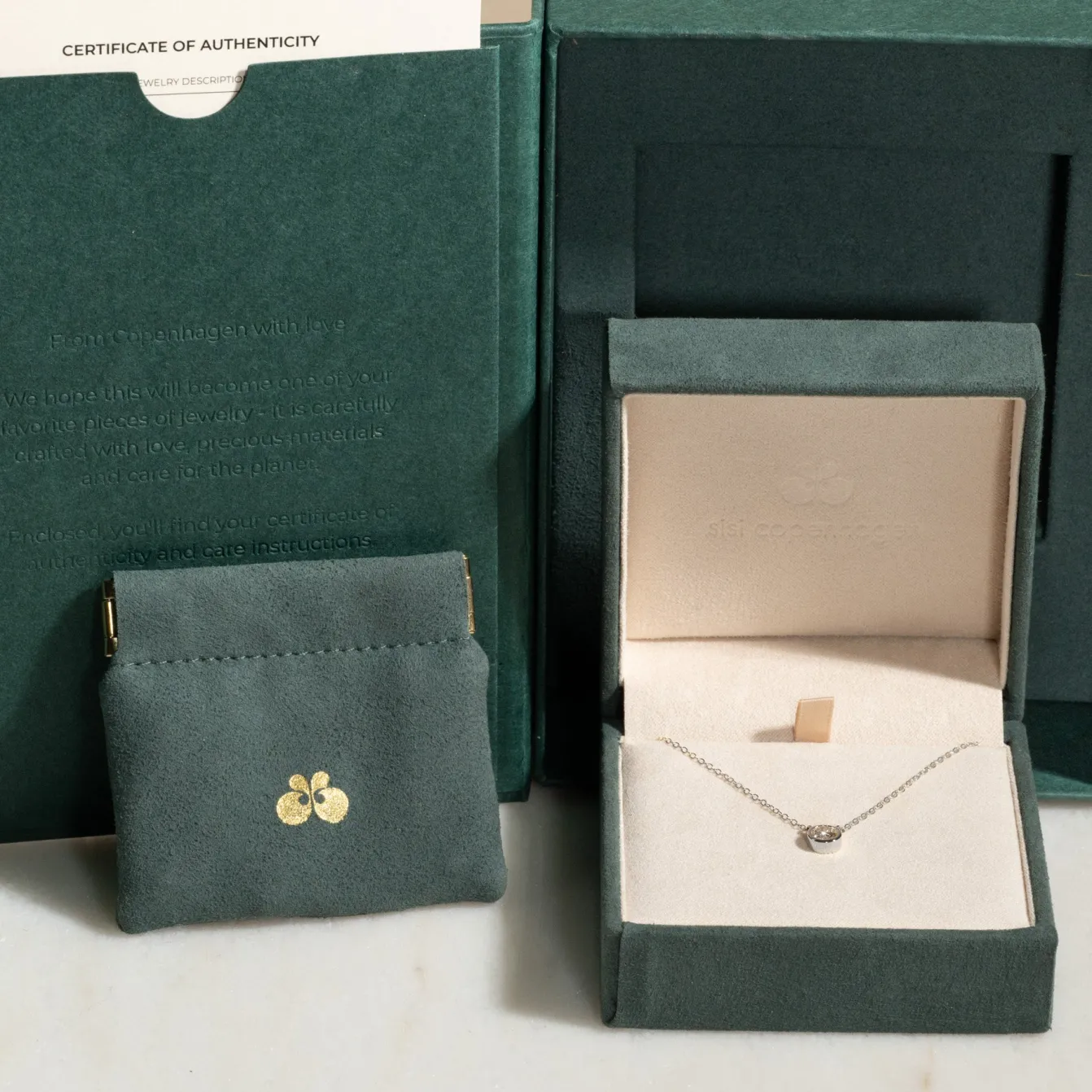 SOLITAIRE BEZEL DIAMOND NECKLACE - 0.25ct - WG