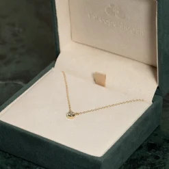 SOLITAIRE BEZEL DIAMOND NECKLACE - 0.25ct - YG