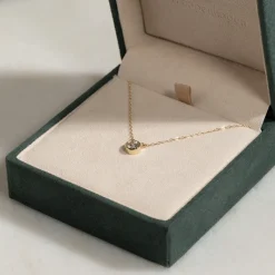 SOLITAIRE BEZEL DIAMOND NECKLACE - 0.5ct - YG