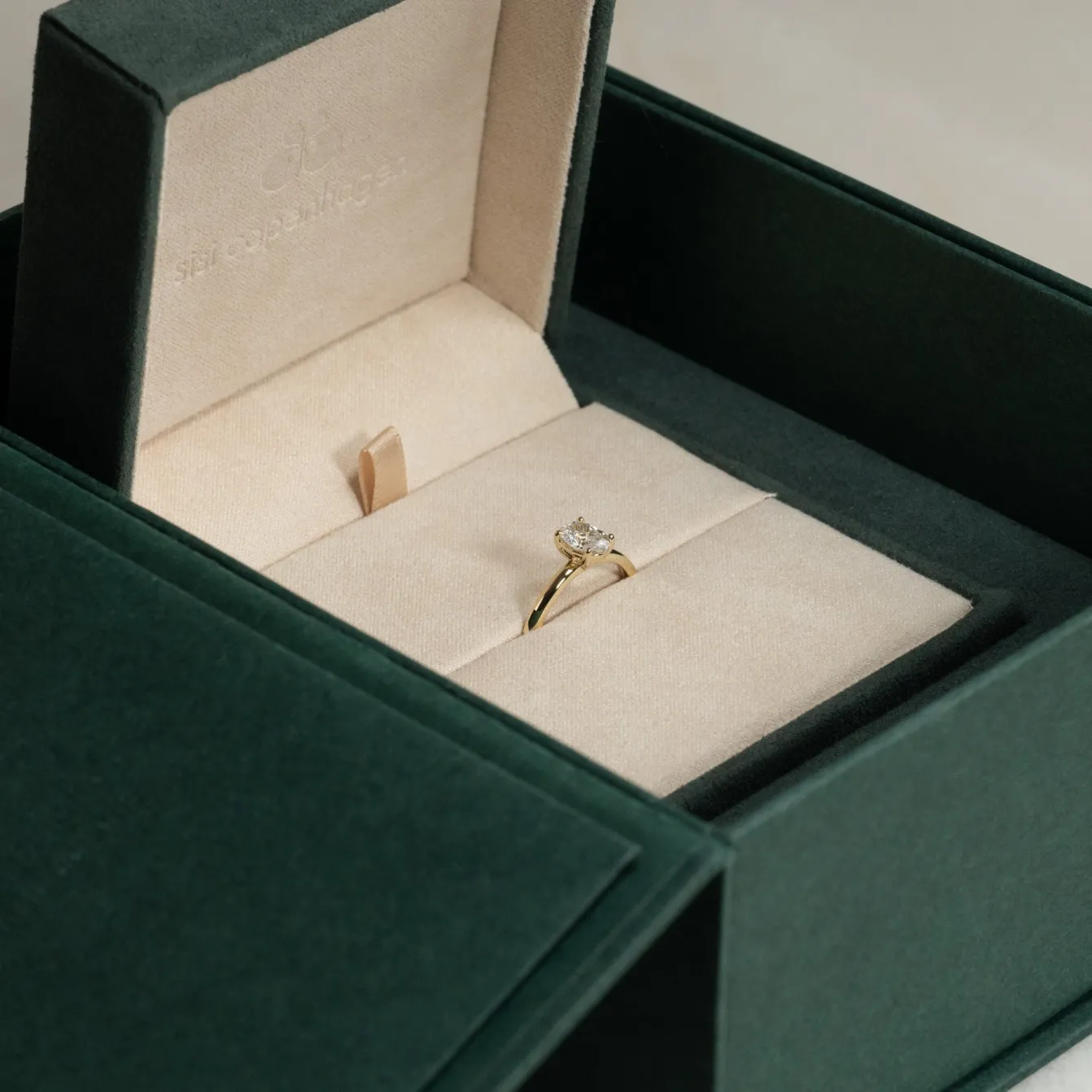 SOLITAIRE OVAL-CUT DIAMOND RING - 0.75ct - YG