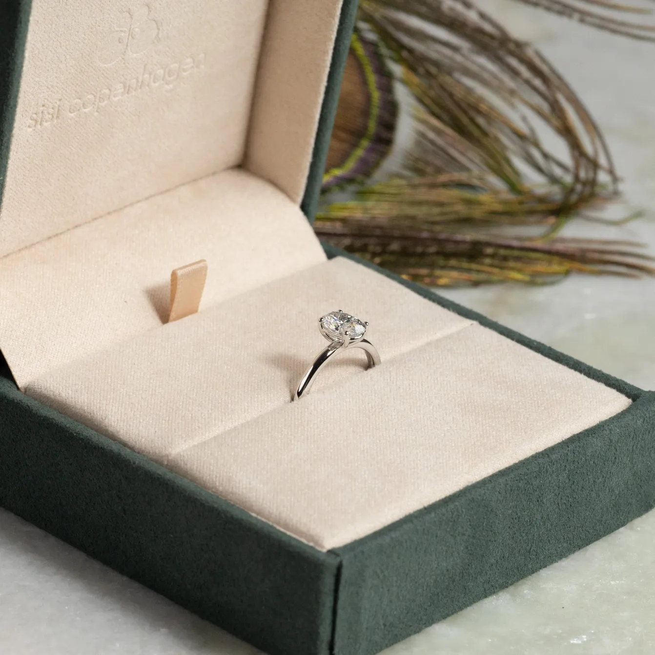 SOLITAIRE OVAL-CUT DIAMOND RING - 1.0ct - WG