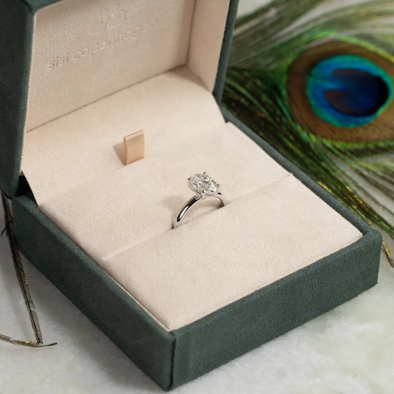 SOLITAIRE OVAL-CUT DIAMOND RING - 2.0ct - WG