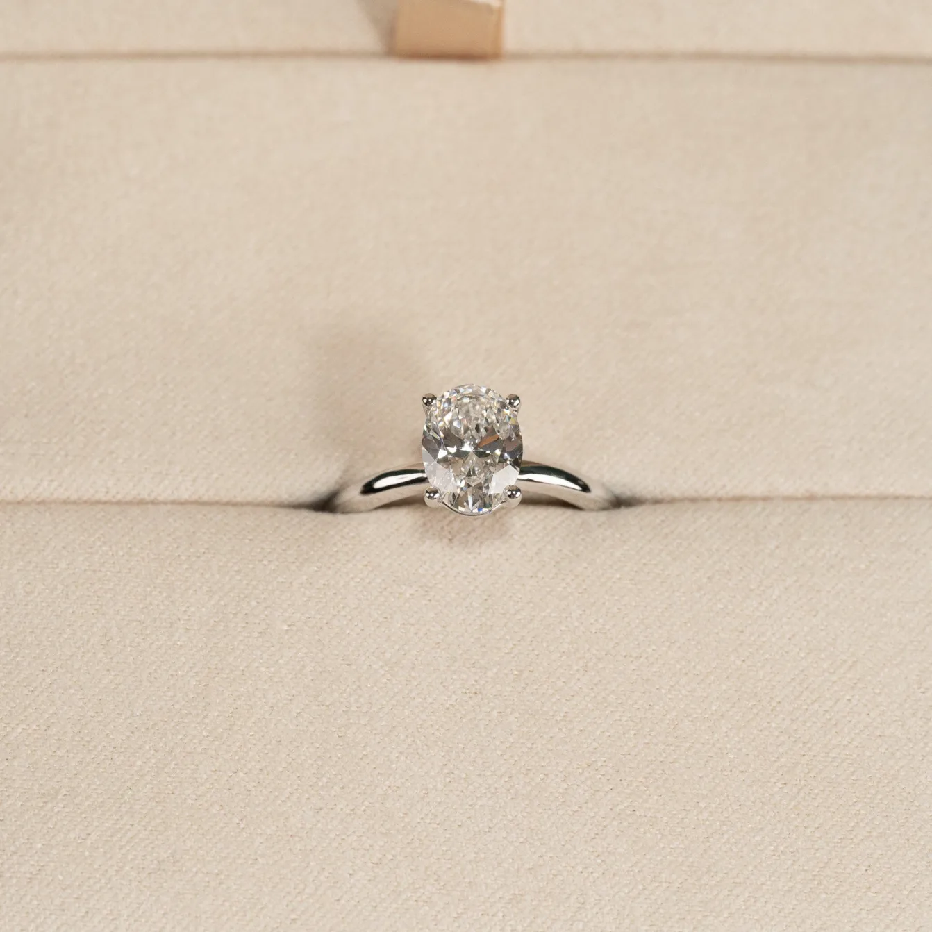 SOLITAIRE OVAL-CUT DIAMOND RING - 1.5ct - WG