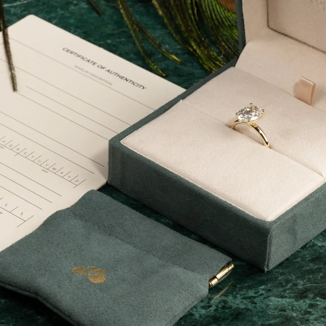 SOLITAIRE OVAL-CUT DIAMOND RING - 3.0ct - YG