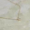 SOLITAIRE PEAR DIAMOND PENDANT - 0.45ct - YG