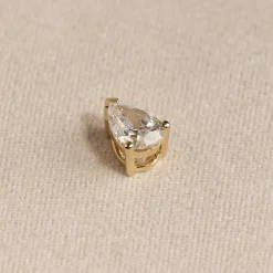 SOLITAIRE PEAR DIAMOND PENDANT - 0.65ct - YG