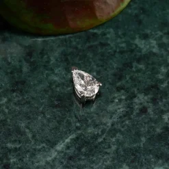 SOLITAIRE PEAR DIAMOND PENDANT - 0.65ct - WG