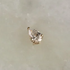 SOLITAIRE PEAR DIAMOND PENDANT - 0.25ct - YG
