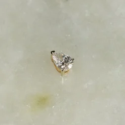 SOLITAIRE PEAR DIAMOND PENDANT - 0.45ct - YG