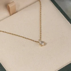 SOLITAIRE PEAR DIAMOND PENDANT - 0.25ct - YG