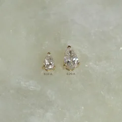 SOLITAIRE PEAR DIAMOND PENDANT - 0.25ct - YG