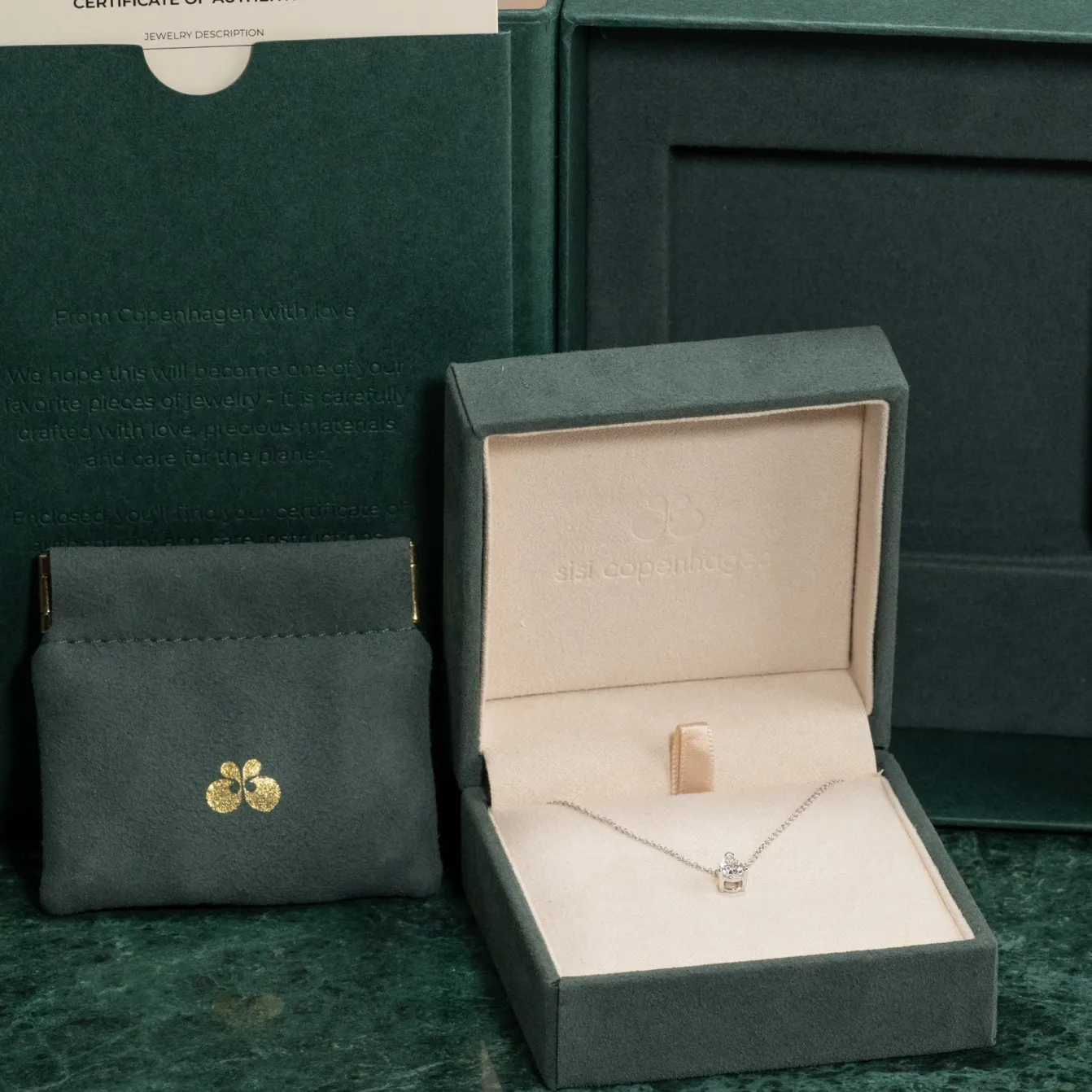 SOLITAIRE PEAR DIAMOND PENDANT - 0.65ct - WG