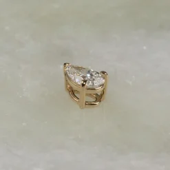 SOLITAIRE PEAR DIAMOND PENDANT - 0.25ct - YG