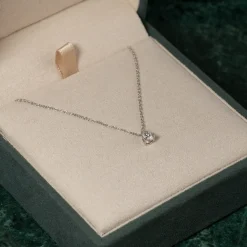 SOLITAIRE PEAR DIAMOND PENDANT - 0.25ct - WG