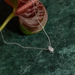 SOLITAIRE PEAR DIAMOND PENDANT - 0.65ct - WG