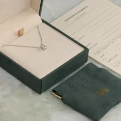 SOLITAIRE PEAR DIAMOND PENDANT - 0.45ct - WG