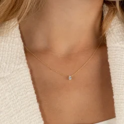 SOLITAIRE PEAR DIAMOND PENDANT - 0.25ct - YG