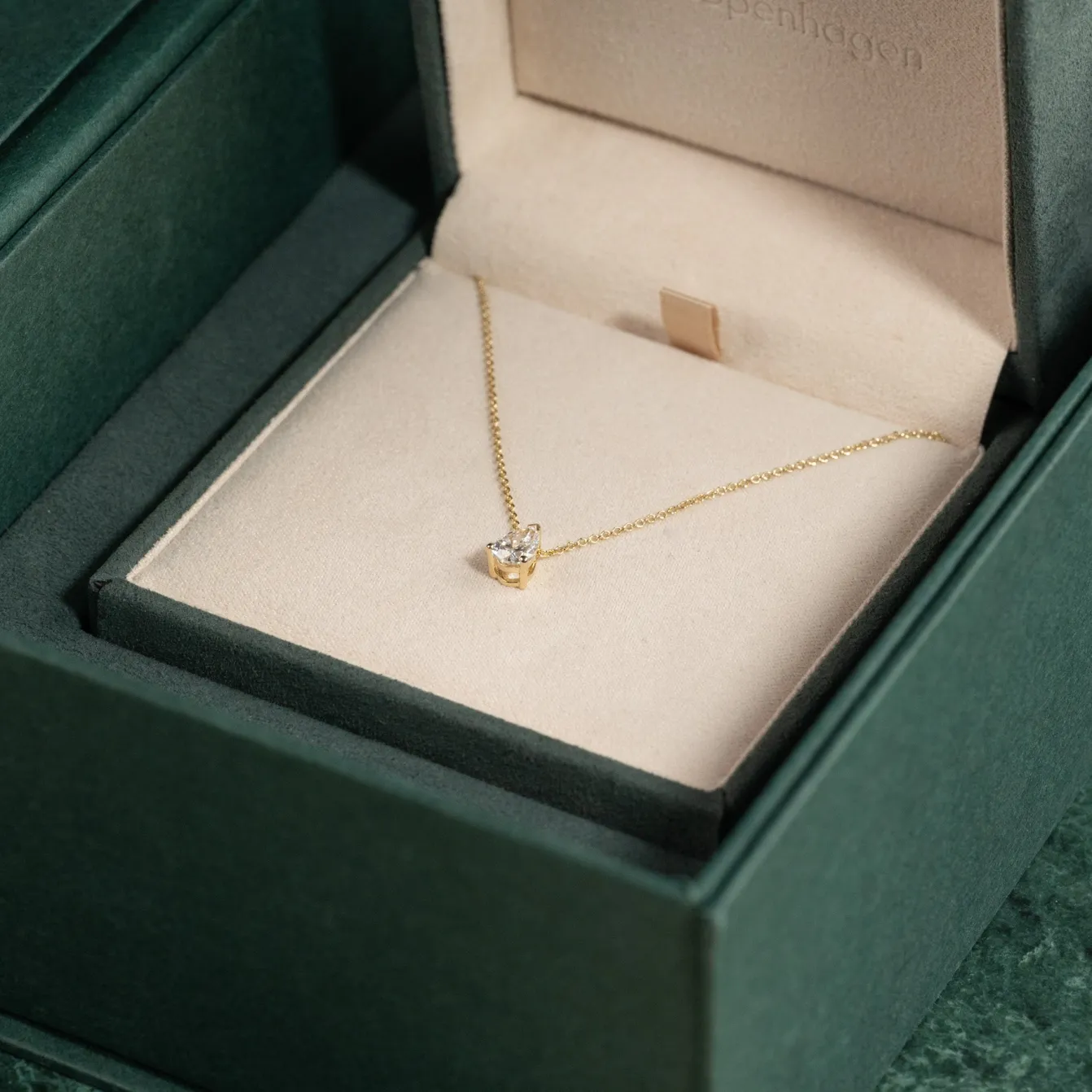 SOLITAIRE PEAR DIAMOND PENDANT - 0.65ct - YG