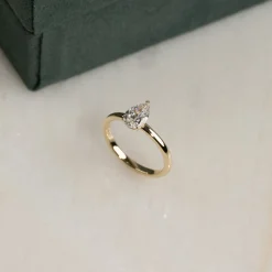 SOLITAIRE PEAR DIAMOND RING - 0.75ct - YG