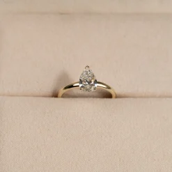 SOLITAIRE PEAR DIAMOND RING - 1.2ct - YG