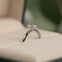 SOLITAIRE PEAR DIAMOND RING - 0.75ct - WG