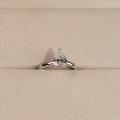 SOLITAIRE PEAR DIAMOND RING - 1.2ct - WG