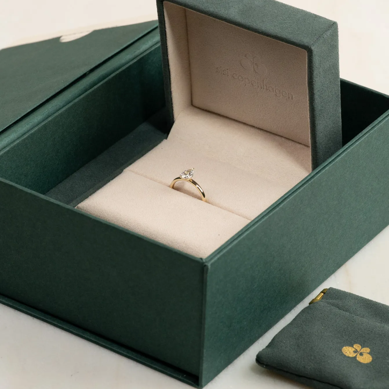 SOLITAIRE PEAR DIAMOND RING - 0.75ct - YG