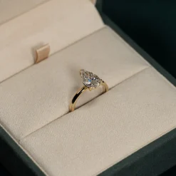SOLITAIRE PEAR DIAMOND RING - 2.0ct - YG