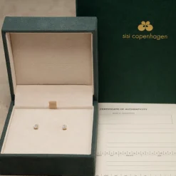 SOLITAIRE PEAR DIAMOND STUD EARRING - 0.5ct - YG