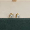 SOLITAIRE PRINCESS-CUT DIAMOND STUD EARRING - 1.15ct - YG