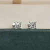 SOLITAIRE PRINCESS-CUT DIAMOND STUD EARRING - 1.15ct - WG
