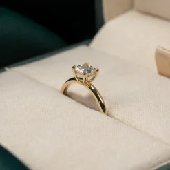 SOLITAIRE PRINCESS-CUT DIAMOND RING - 0.75ct - YG