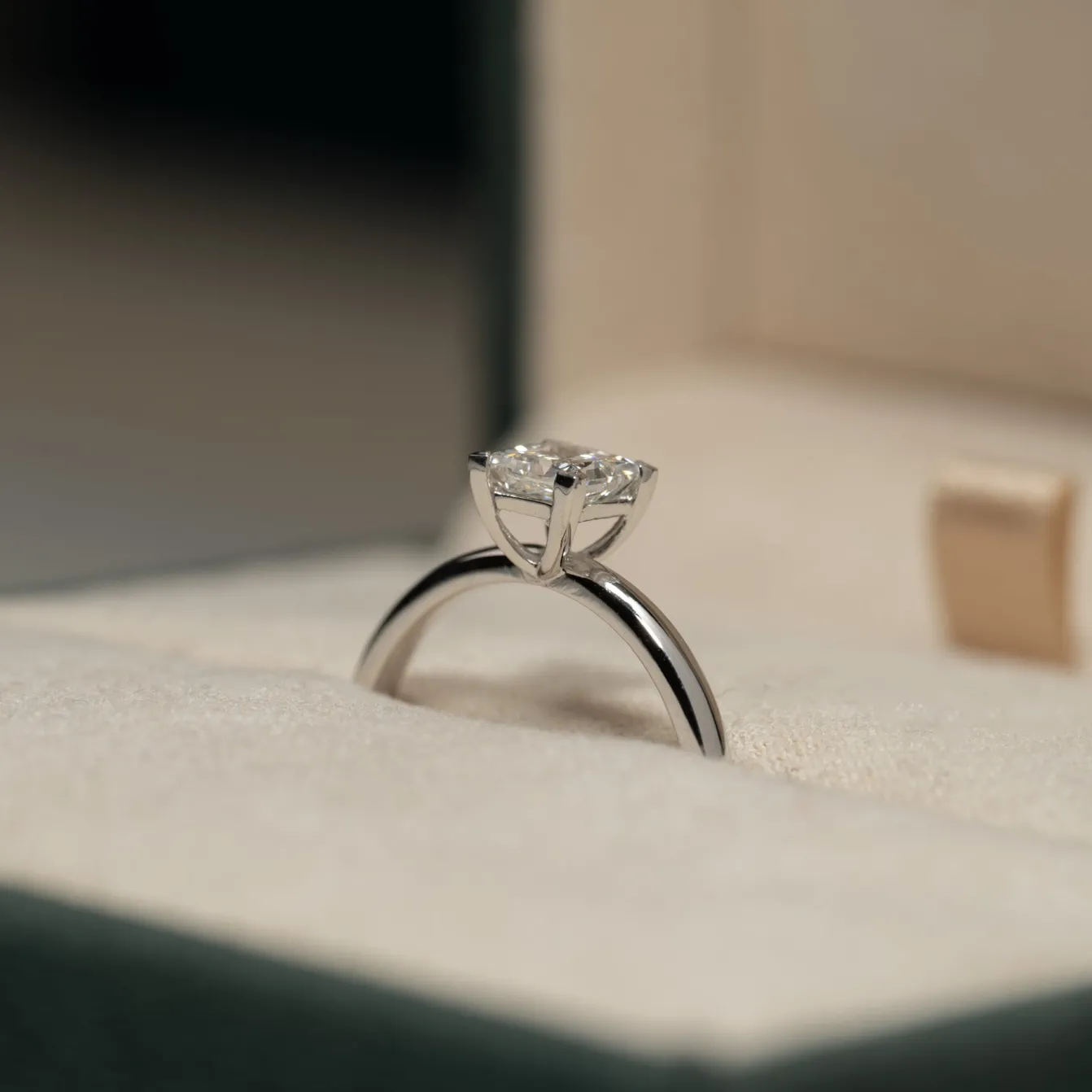 SOLITAIRE PRINCESS-CUT DIAMOND RING - 0.75ct - WG