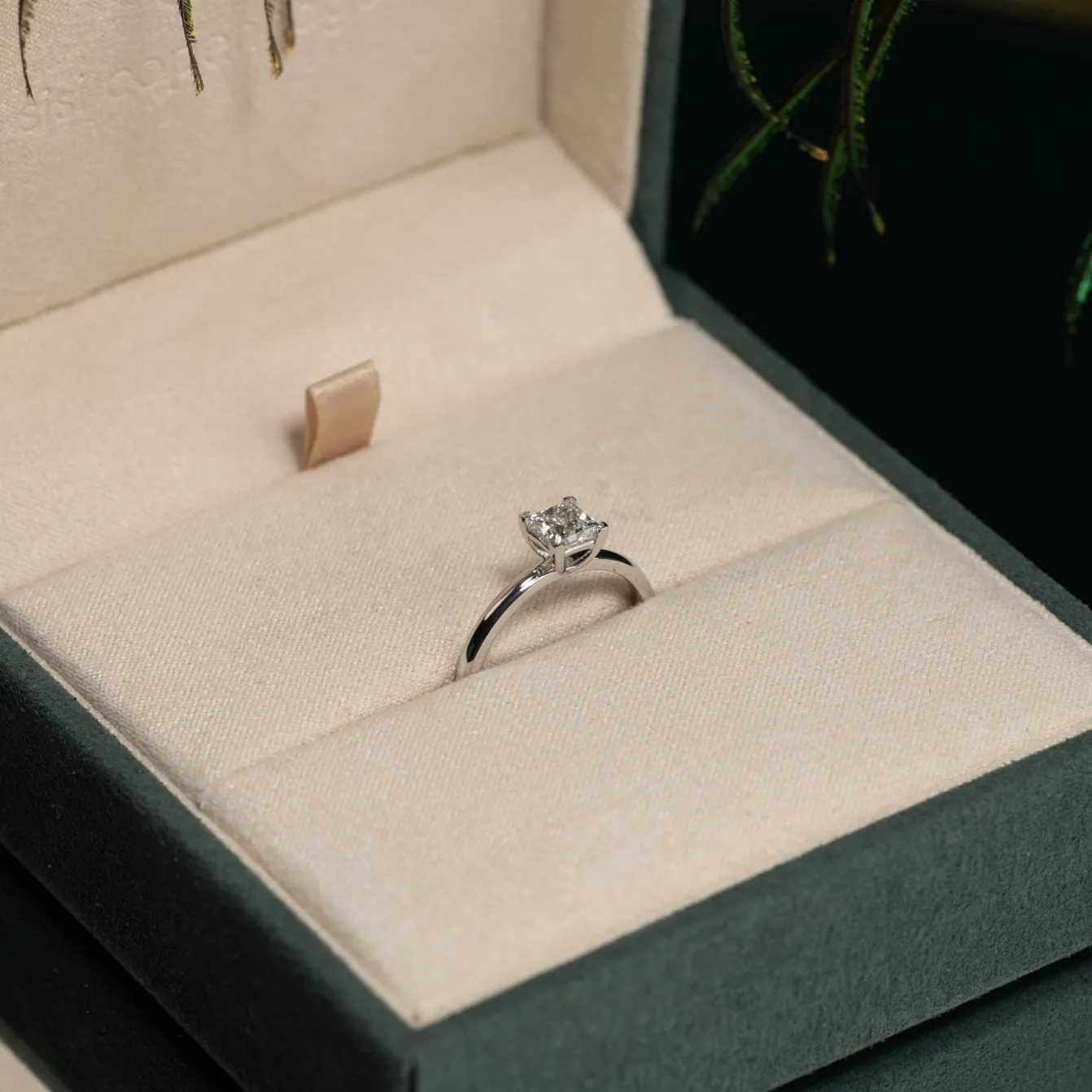 SOLITAIRE PRINCESS-CUT DIAMOND RING - 0.75ct - WG