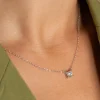 SOLITAIRE PRONG DIAMOND NECKLACE - 0.5ct - WG